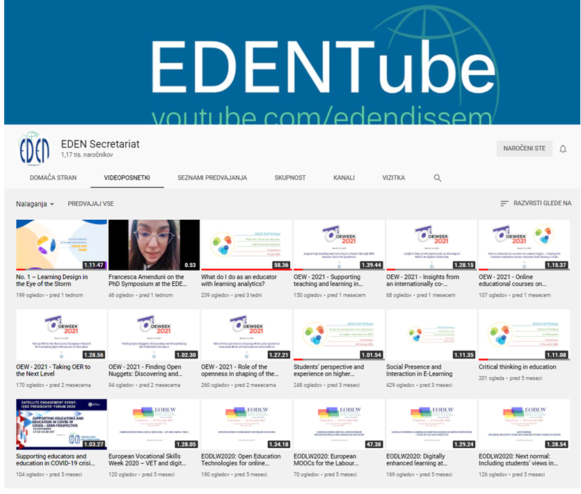 YouTube kanala EDEN