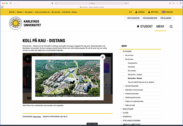 Predstavniki iz Karlstad University​ so prikazali pristope podpore študentom in povabili k udeležbi na brezplačno delavnico z na