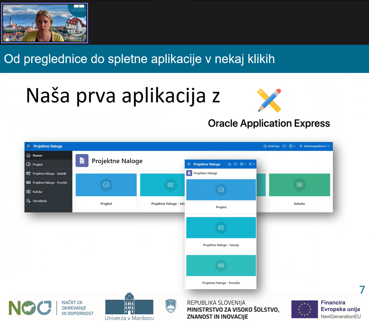 Kako ustvarimo prvo aplikacijo z Oracle Application Express.