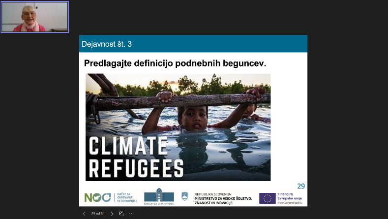 Predlagajte definicijo podnebnih beguncev.