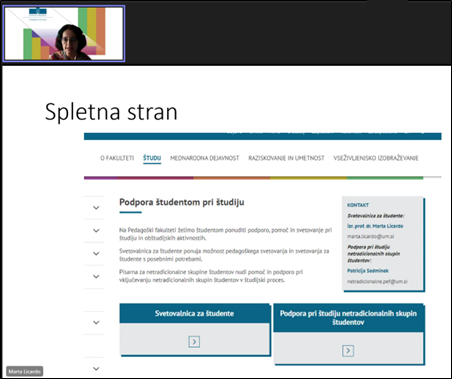 Svetovalnica na Pedagoški fakutleti. 