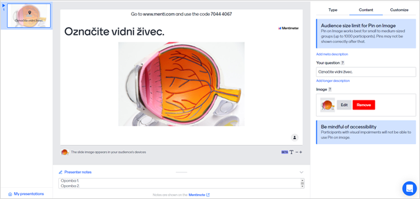 Priprava vprašanja tipa Pin on Image