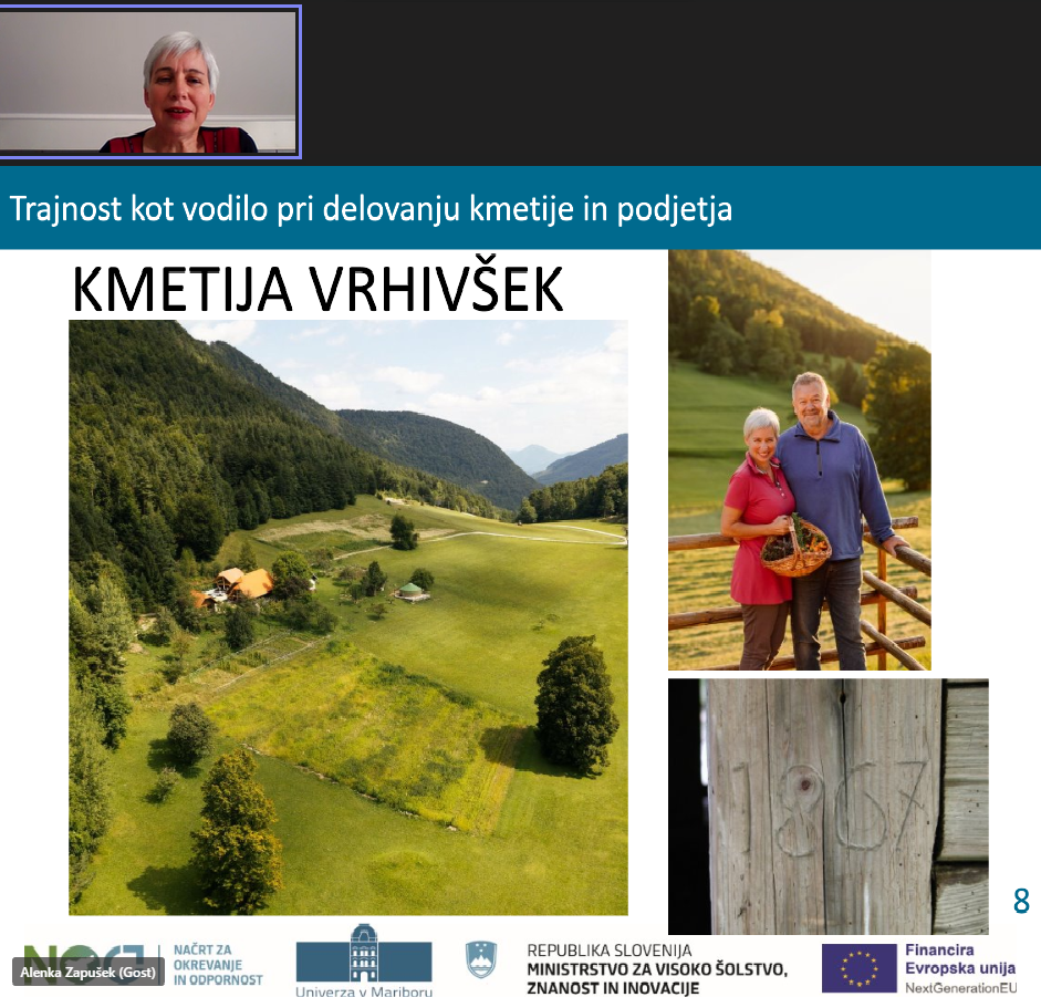 Prikaz življenja na kmatiji Vrhivšek..