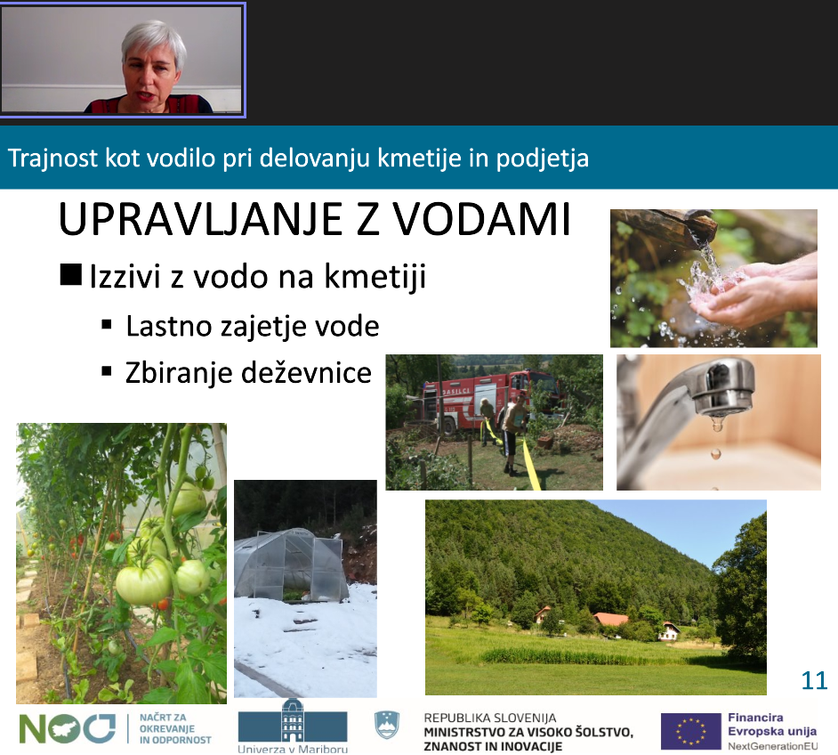 Na kmetiji imajo občasno pomankanje vode. upravlanje z vodami je ključnega pomena. pomanjaknje .