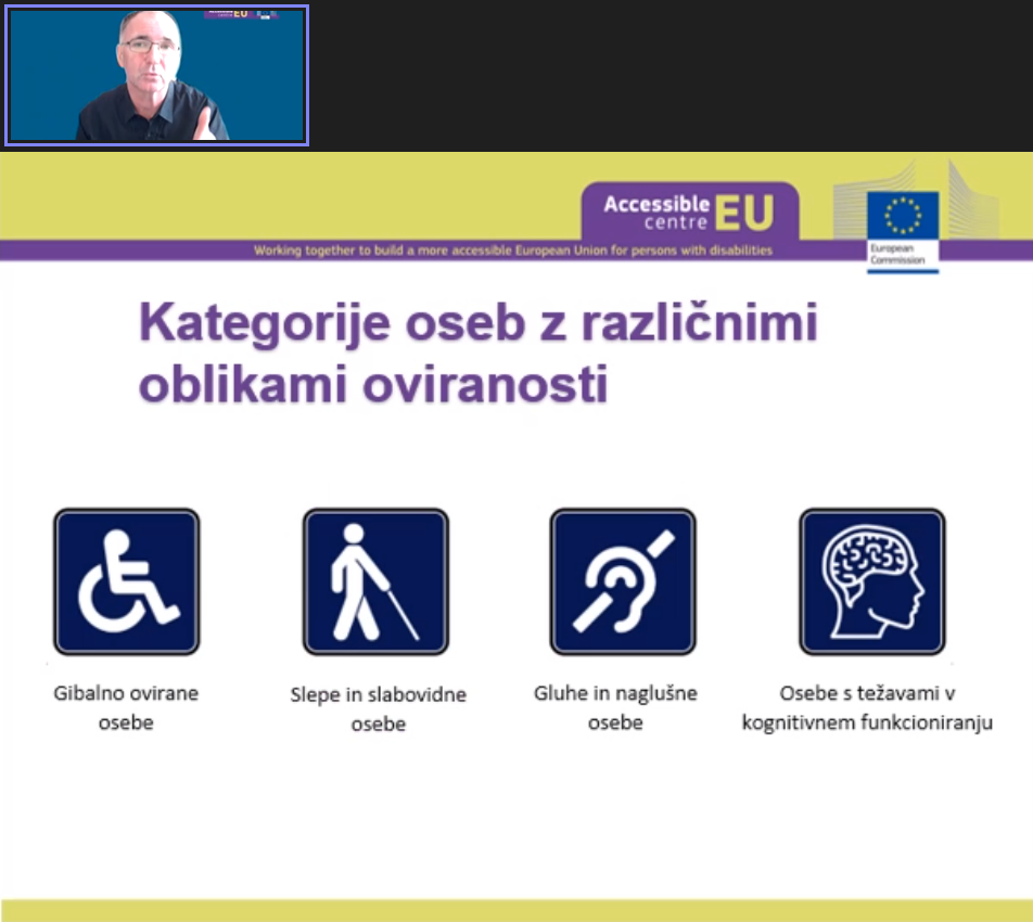 4 osnovne kategorije oseb z različnimi oblikami oviranosti
