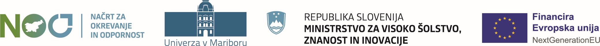 logotip NOO, Univerza v Mariboru, Ministrstvo za visoko šolstvo, znanost in inovacije, Financira EU.