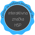 Značka za delavnico H5P za vključitev interaktivne vsebine v Moodle UM